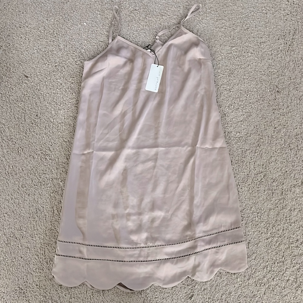 Beige slip dress